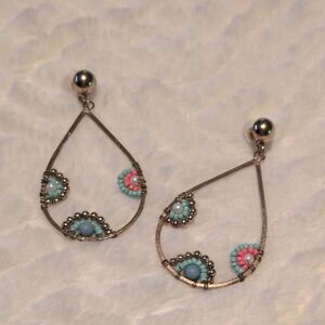 Elegant Beaded Teardrop Earrings